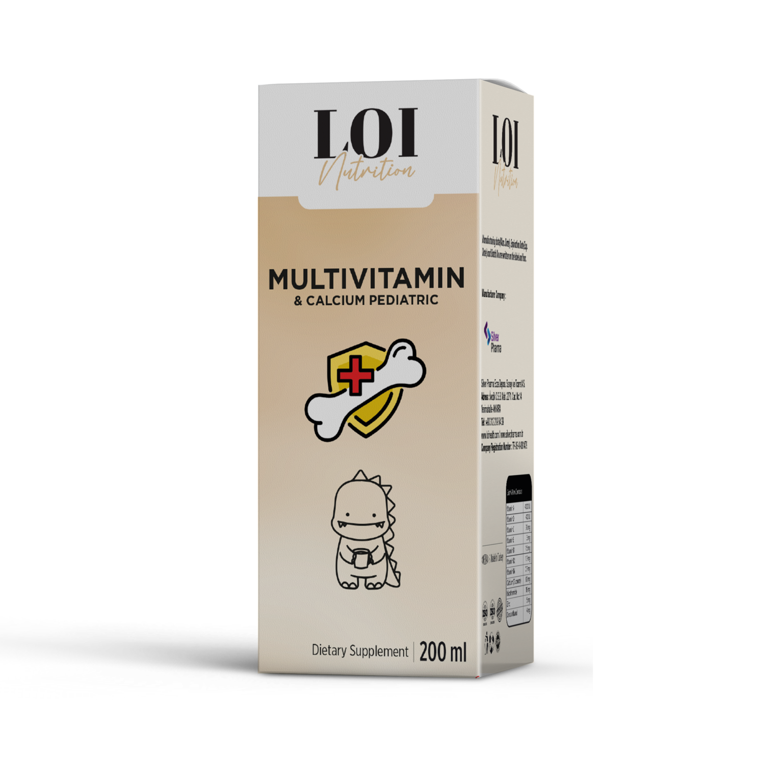 Multivitamin + Calcium Pediatric Syrup 200 ML LOI Health